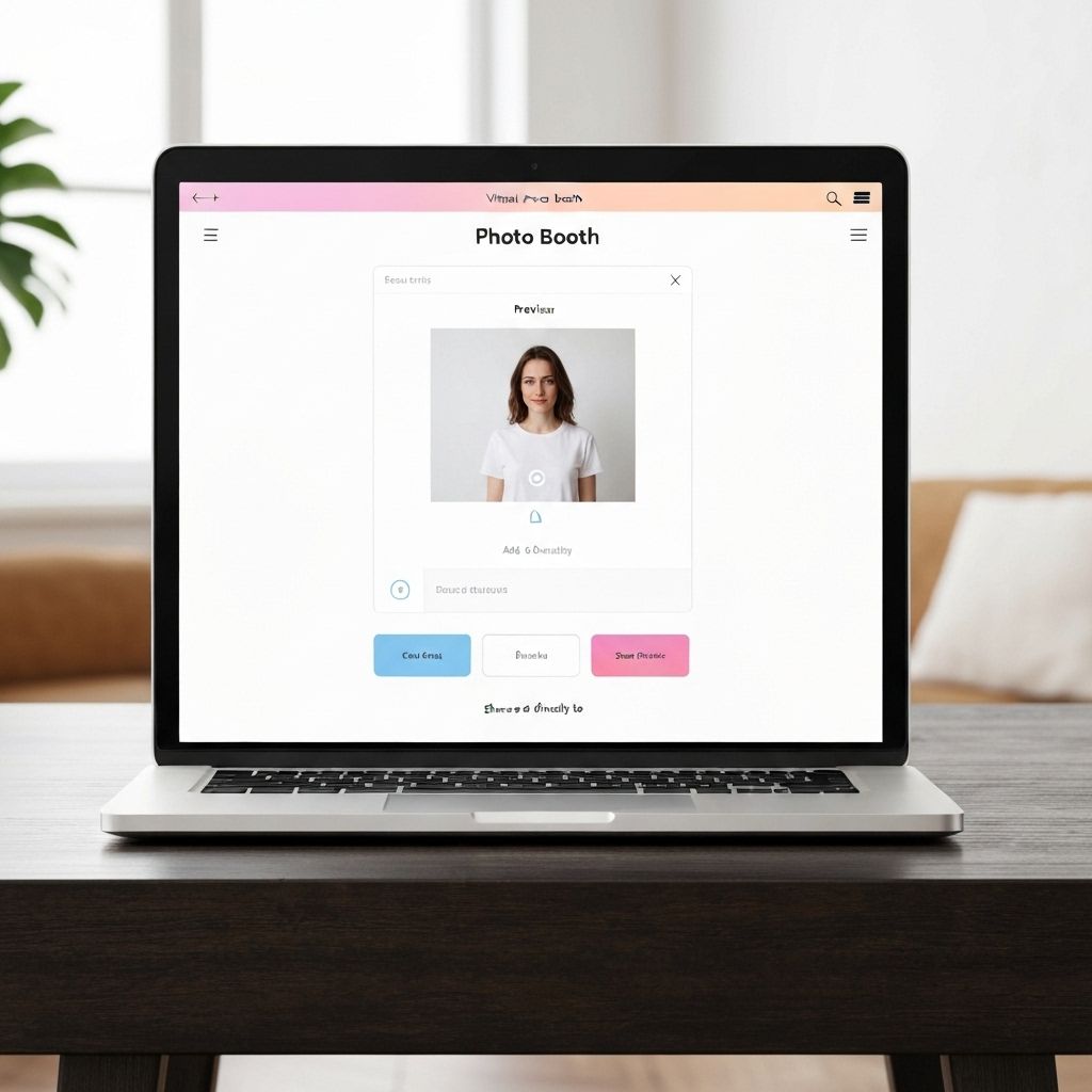 Virtual photo booth interface